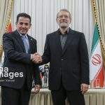 تصاویر: کنفرانس مشترک مطبوعاتی لاریجانی و مشاور امنیت ملی عراق